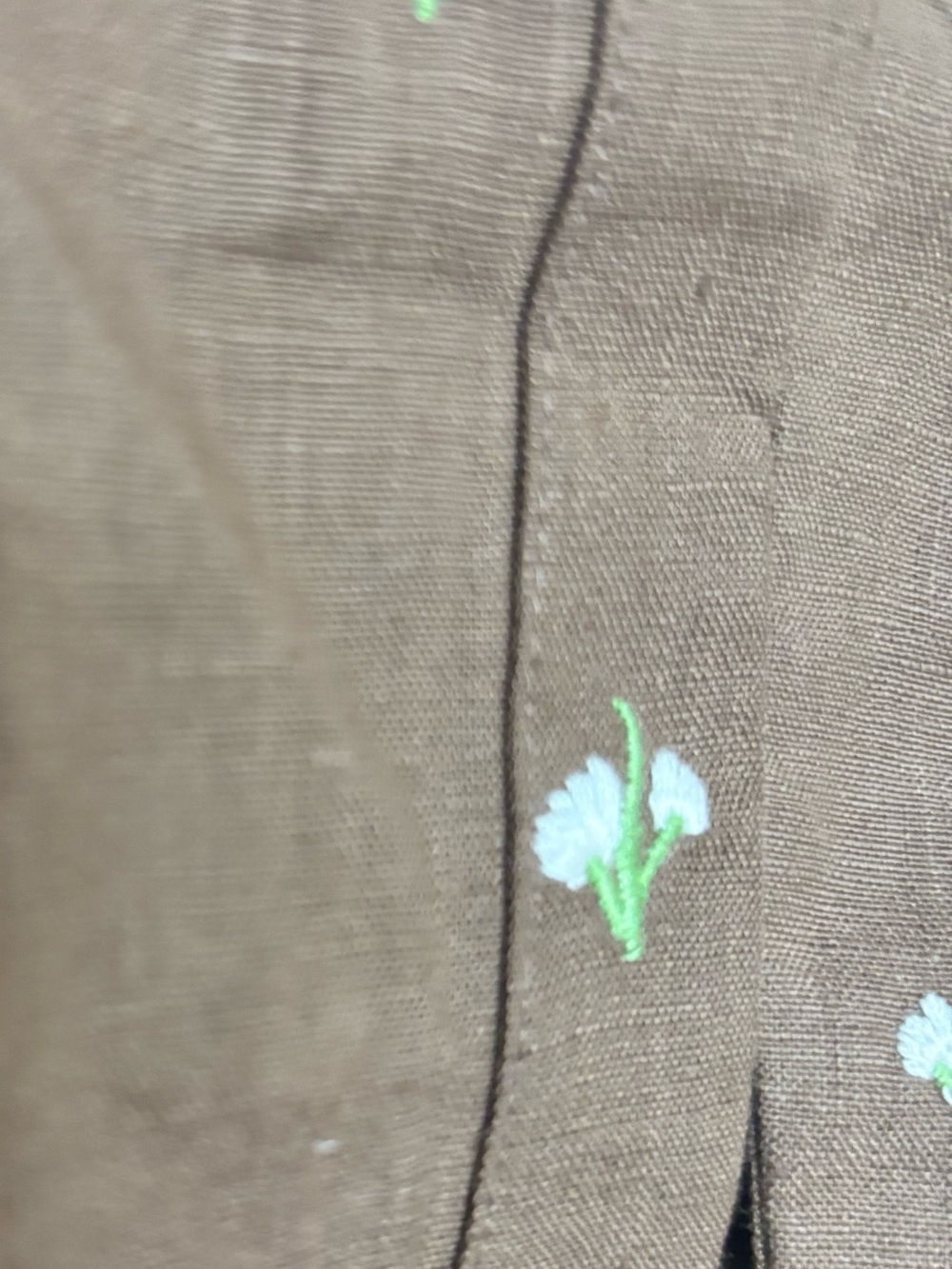 FANM Mon 100% Linen Embroidered Mini Dress | Size Small | Made in Turkey | Cotto - Picture 8 of 11